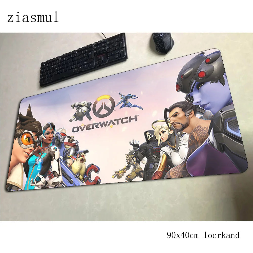 Tapete de rato Overwatch 90x40cm, tapete de rato gaming aesthetic, tapete de rato gamer personalizado elegante para teclado e PC