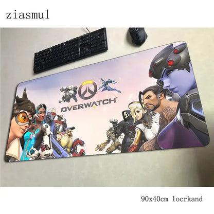Tapete de rato Overwatch 90x40cm, tapete de rato gaming aesthetic, tapete de rato gamer personalizado elegante para teclado e PC