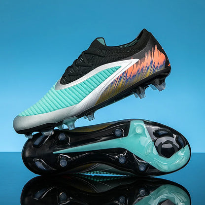 New Men Football Boots Shoes FG Soccer Shoes Non-Slip Cleats Ultralight Soccer Match Long Spikes Outdoor Training Drop Shipping