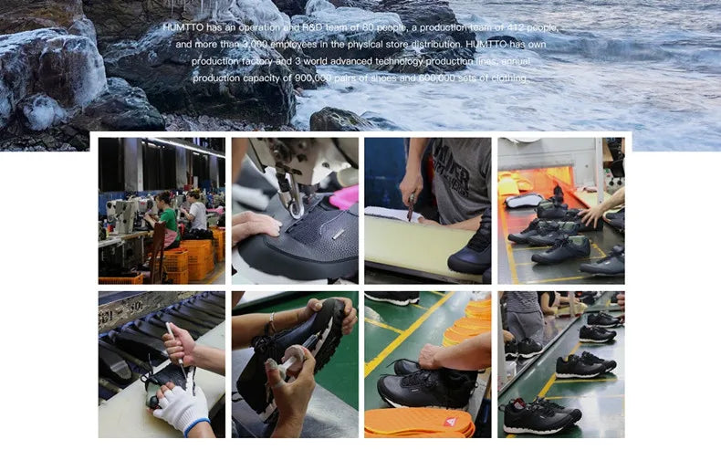 HUMTTO Trekking Shoes for Women Winter Hiking Shoes Womens Waterproof New Luxury Designer Climbing Leather Casual Woman Sneakers