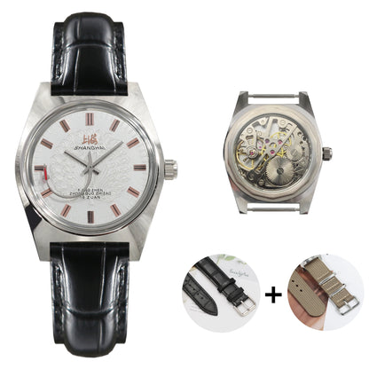 Shanghai 36MM Hand-Wind Mechanical Watch 7120 Waterproof china Watch for Men wholesale