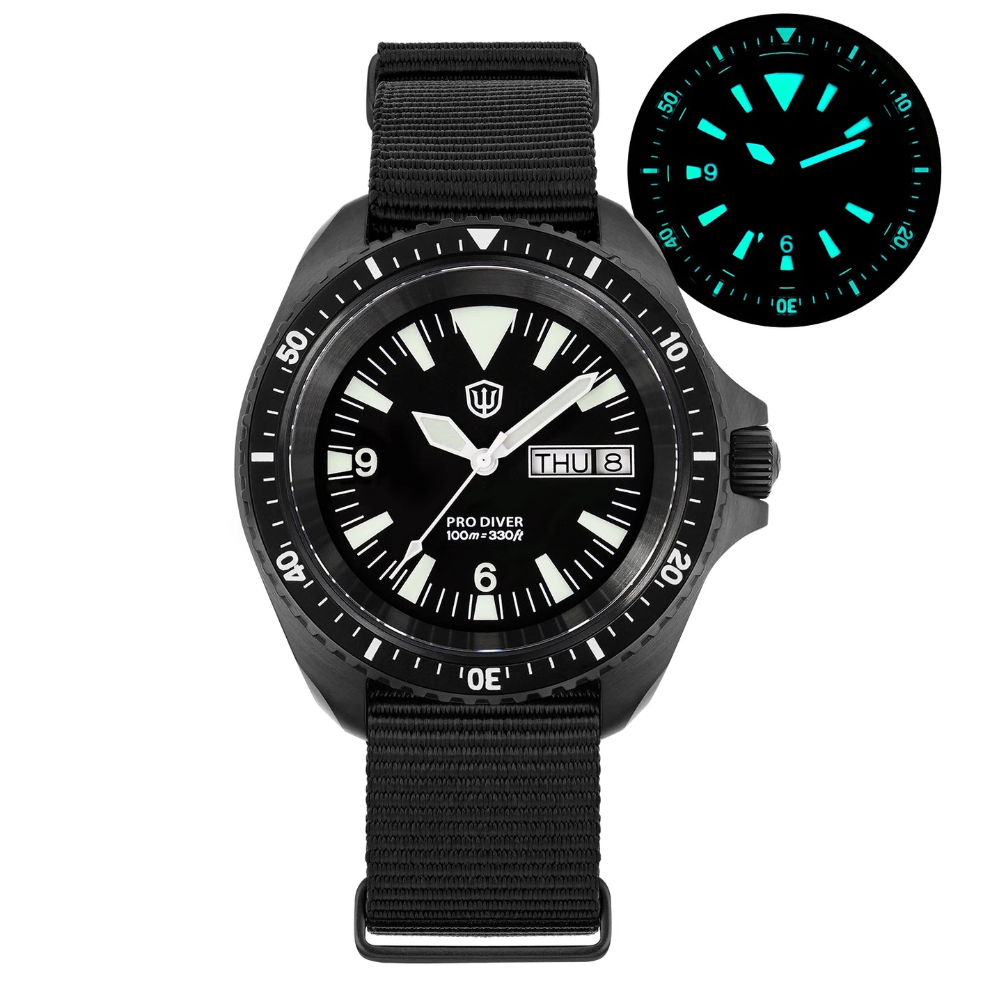 Relógio de Luxo Watchdives WD1980 V3 para Homem, Movimento de Quartzo VH31 com Segundos Fluentes, Vidro de Safira com Revestimento AR, Impermeável 10Bar