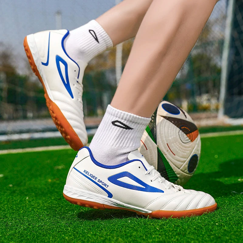 Hot Sale Best-selling Unisex Youth Football Boots Turf Cleats Anti-slip Breathable Leather Upper Lightweight Durable Soccer Trai
