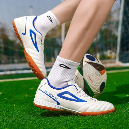 Hot Sale Best-selling Unisex Youth Football Boots Turf Cleats Anti-slip Breathable Leather Upper Lightweight Durable Soccer Trai
