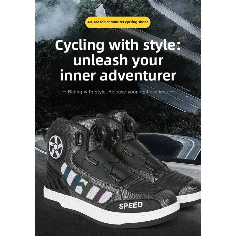 Motorcycle professional protective riding boots four season new fashion breathable anti slip men's outdoor off-road riding shoes