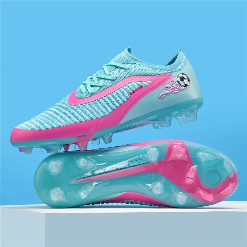 New Men Soccer Shoes Outdoor Sport Boys Football Boots Breathable Match Comfortable Long Spikes Training Cleats Adult Non Slip