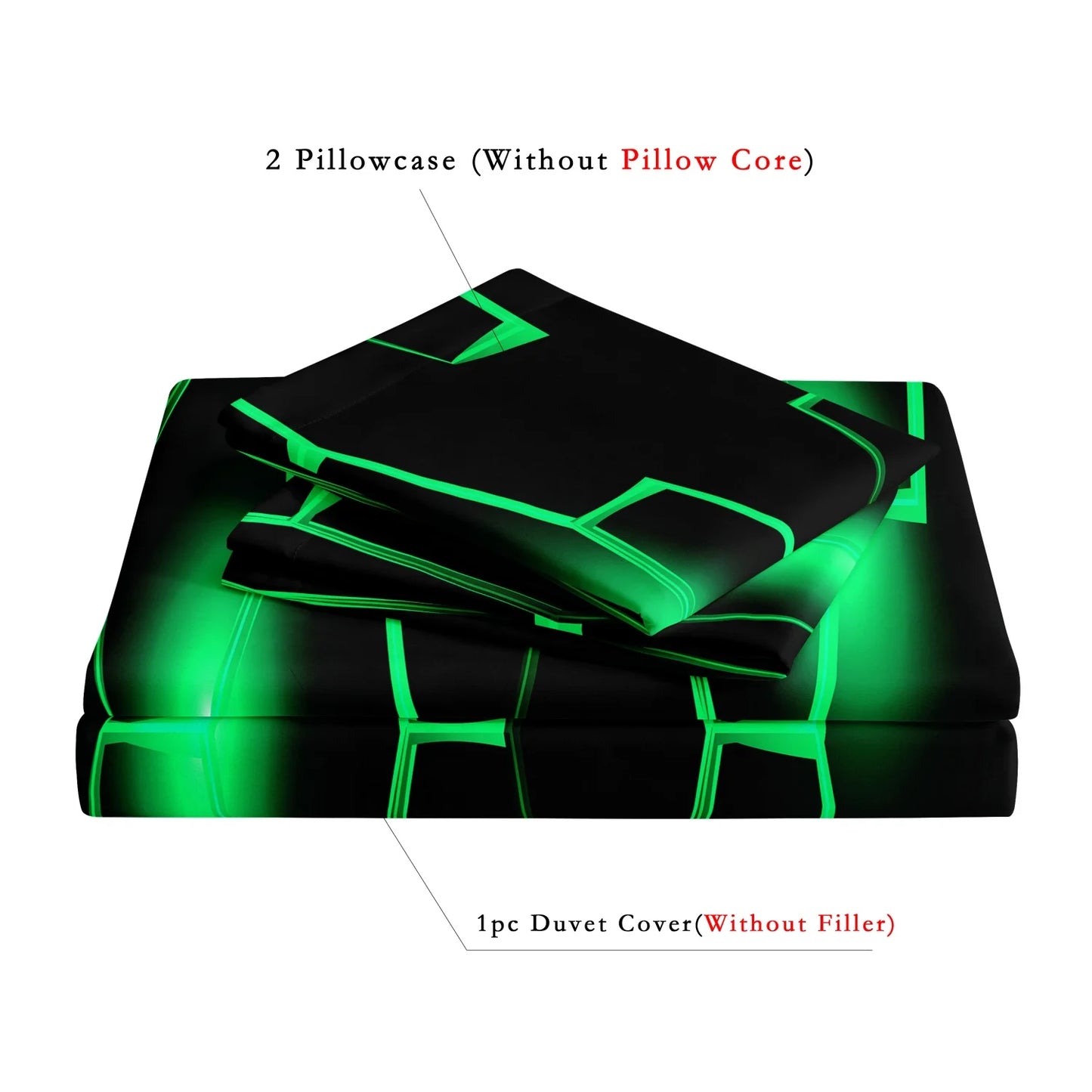 3pcs Geometric 3D Hexagonal Honeycomb Pattern Duvet Cover Set, Digital Print Colorful Polyester Bedding with Zipper Closure
