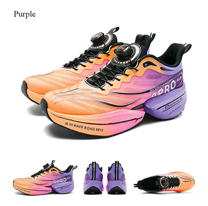 Marathon Carbon Plate Sports Running Shoes Men New Breathable Lightweight Mesh Sport Shoes Women Comfortable Nonskid Sneakers