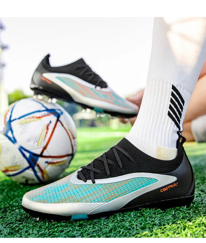 New Men Football Boots Sport Adult Long Spikes Soccer Shoes Training Outdoor Cleats Breathable Non Slip Boys Match Comfortable