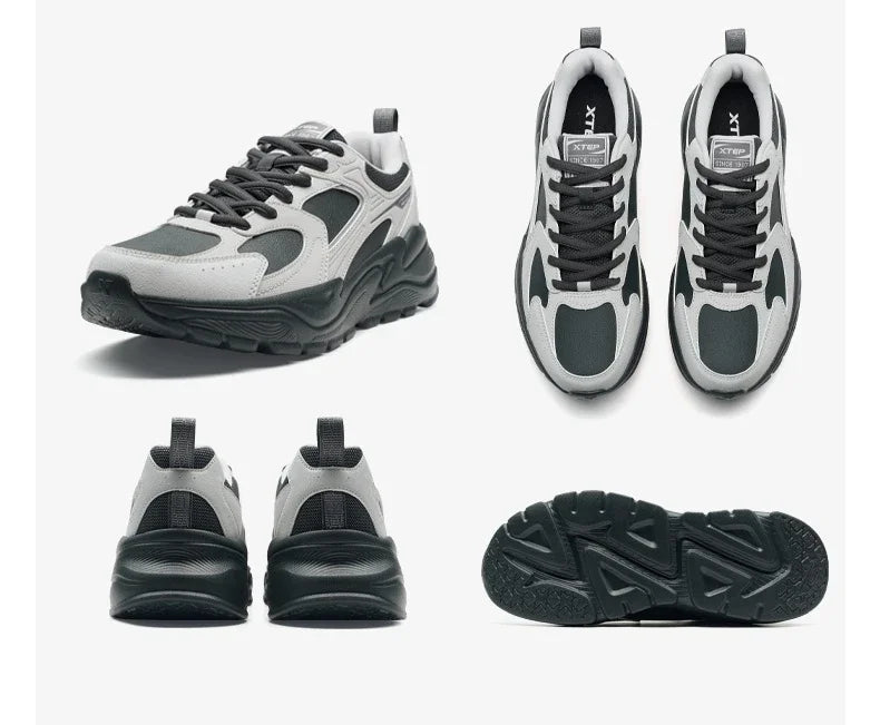 Xtep Sapatilhas Casuais para Homem 2025 Inverno Estilo Urbano com Amortecimento Leves Resistentes ao Desgaste Respiráveis para Caminhada 875419320005