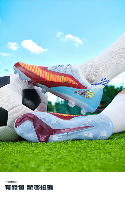 New Men Football Boots Sport Soccer Shoes Outdoor Cleats Adult Non Slip Boys Long Spikes Training Breathable Match Comfortable