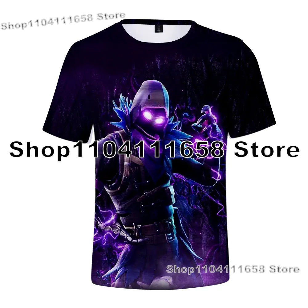 Summer T-shirt Raven Ultima Knight F-Fortnite T Shirt 3D Print Banana Peely Men's Tee Battle Royale Game Tops Birthday Gifts