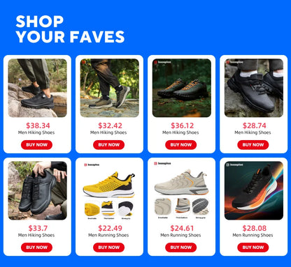 Baasploa Men Hiking Sneakers Brand High Quality Trekking Climbing Shoes Male Rotating Button Luxury Designer Outdoor Sneakers