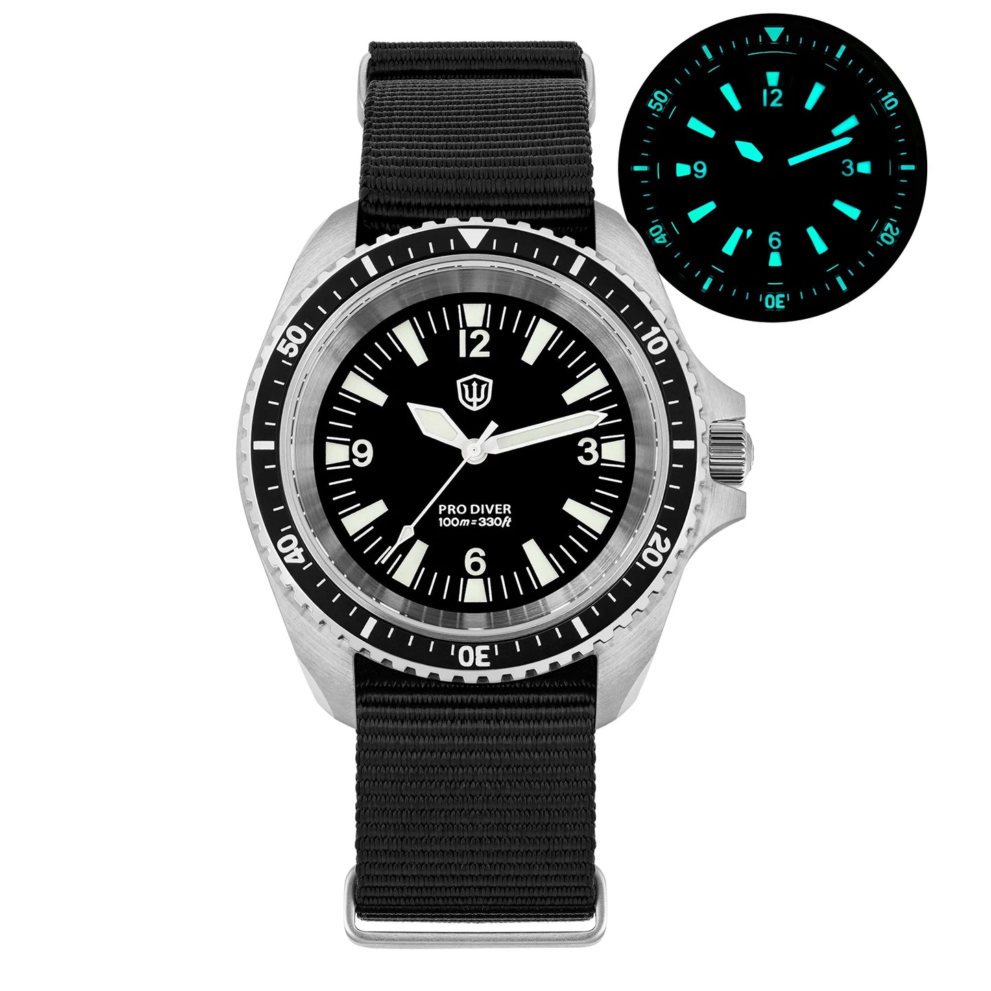 Relógio de Luxo Watchdives WD1980 V3 para Homem, Movimento de Quartzo VH31 com Segundos Fluentes, Vidro de Safira com Revestimento AR, Impermeável 10Bar