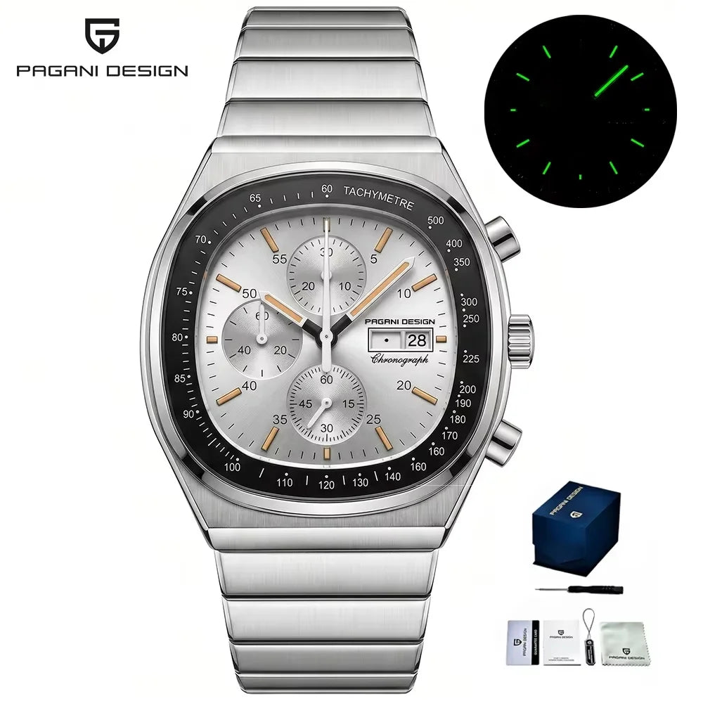 PAGANI DESIGN Men's Chronograph Watch Japan Miyota OS00 Movement Speed Tester Sapphire Waterproof Quartz Watch Reloj Hombre