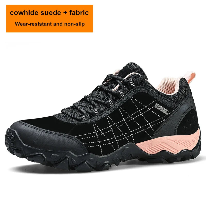 HUMTTO Trekking Shoes for Women Winter Hiking Shoes Womens Waterproof New Luxury Designer Climbing Leather Casual Woman Sneakers