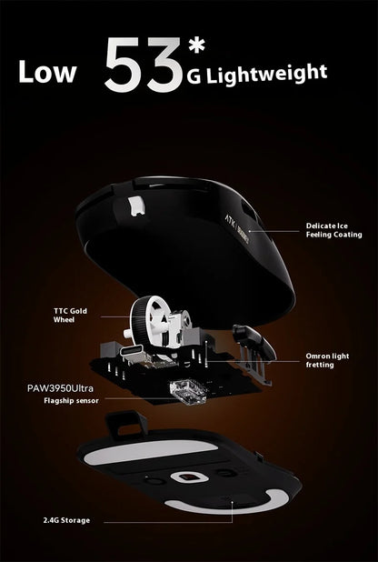 Rato Gaming Sem Fios ATK A9 Plus A9/A9 SE/A9 Pro Tri-Mode 8K Leve A9 Ultimate E-sports PC Presente Personalizado