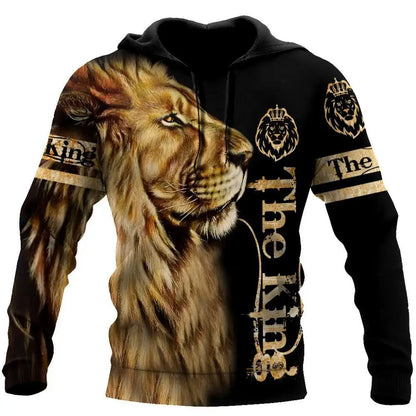 Fashion Autumn lion,wolf Hoodies White Tiger Skin 3D All Over Printed Mens Sweatshirt Unisex Pullover Casual Jacket