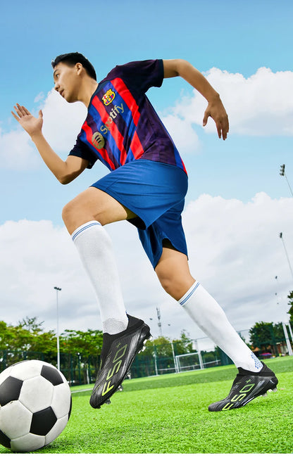 New Men Soccer Shoes High-quality Cleats Football Boots Sneakers Hot-selling Indoor Futsal Non-Slip Match Grass High-top Outdoor