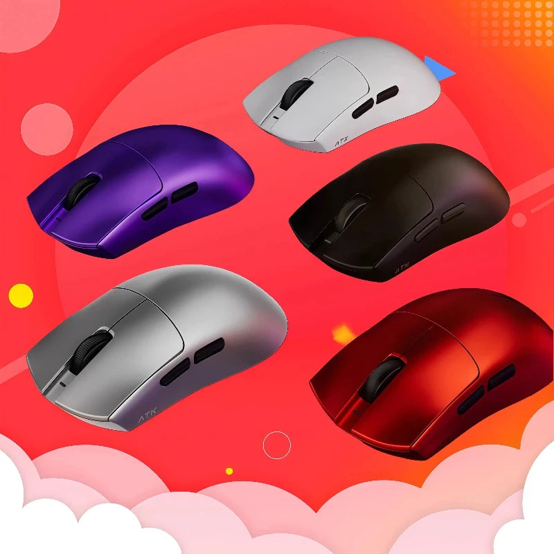 ATK X1 V2 Ultimate 2.0 Mouse Wireless Paw3950 Ultra 54g Lightweight 750ips 0.163ms Low Latency 650ips Gamer New Accessory Gifts
