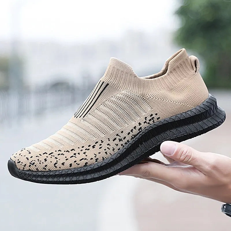 Buty męskie Oddychające męskie trampki Wygodne buty do biegania Tenisowe buty outdoorowe Buty wsuwane do chodzenia Buty do joggingu typu skarpeta