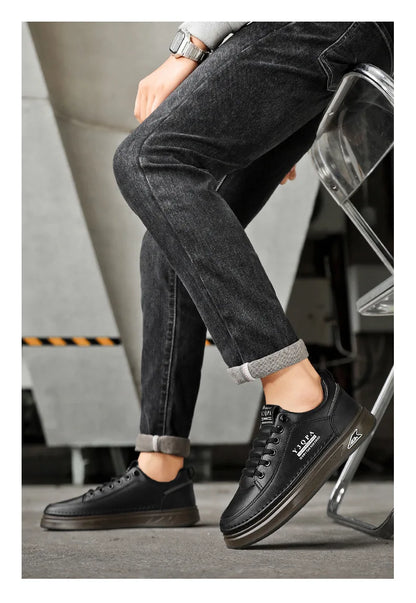 Modieuze casual zomerrijschoenen voor heren, sportieve instaploafers, veelzijdig, comfortabel, ademend, slijtvast leer -..