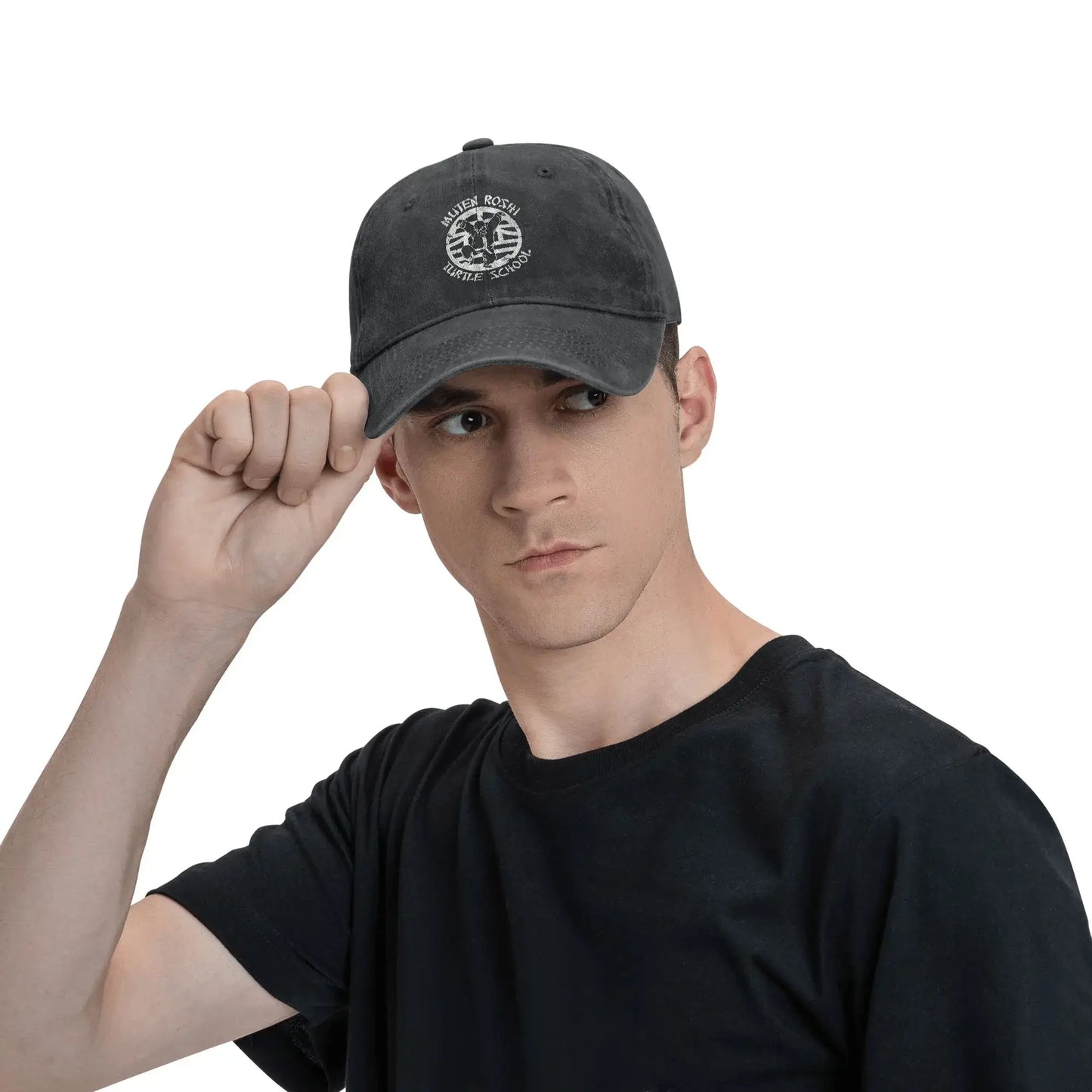 Dragon Ball Master Rosh TURTLE SCHOOL Unisex Baseball Cap Distressed Washed Caps Hat Fashion Outdoor Unstructured Soft Headwear, Produit gaming premium Fraquane