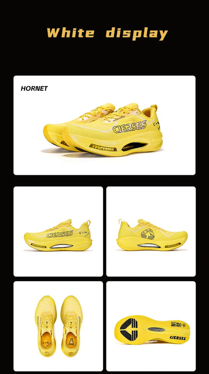 CIERSES Men's Carbon Plate Running Shoes Nitrogen Air Cushion Shock Absorption Stable Training Sports Shoes