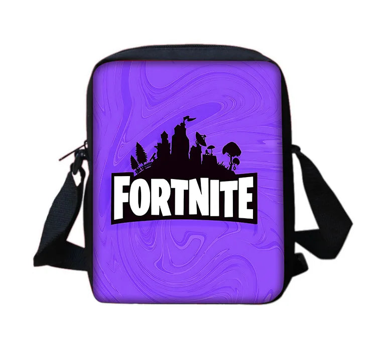 Mala de ombro estilo messenger com estampado Hot Game Boy Girls, design infantil F-FortniteS, mala casual para homem e mulher, bolsa para telemóvel e saco de compras