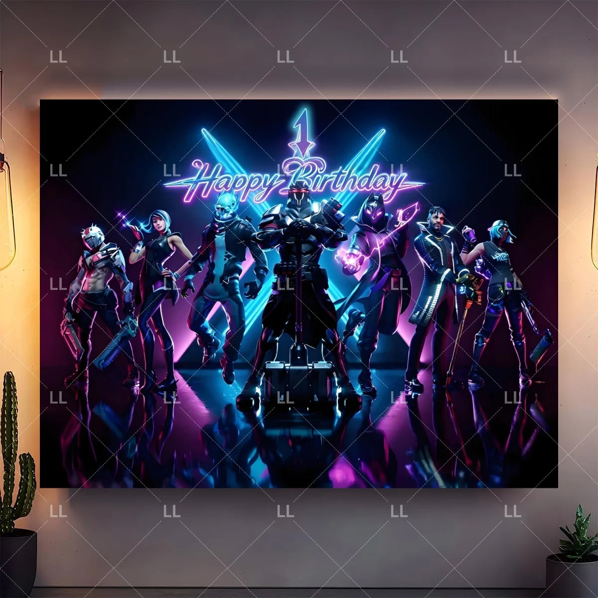5 8 10 15th Fortnite Birthday Party Supplies Hot Game Backdrop Decor Baby Shower Photography Background Boy Gift Studio Props
