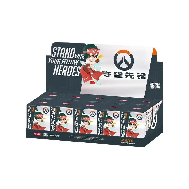 POP MART Overwatch Play of The Game Series Blind Box Mystery Box Toys Kawaii Ornaments Figurines Home Decor Desktop Model Dolls