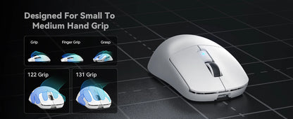 Rato Gaming Sem Fios Leve Attack Shark R6, Sensor PAW 3950Max para Computador com Nordic 52480, Polling 8KHz