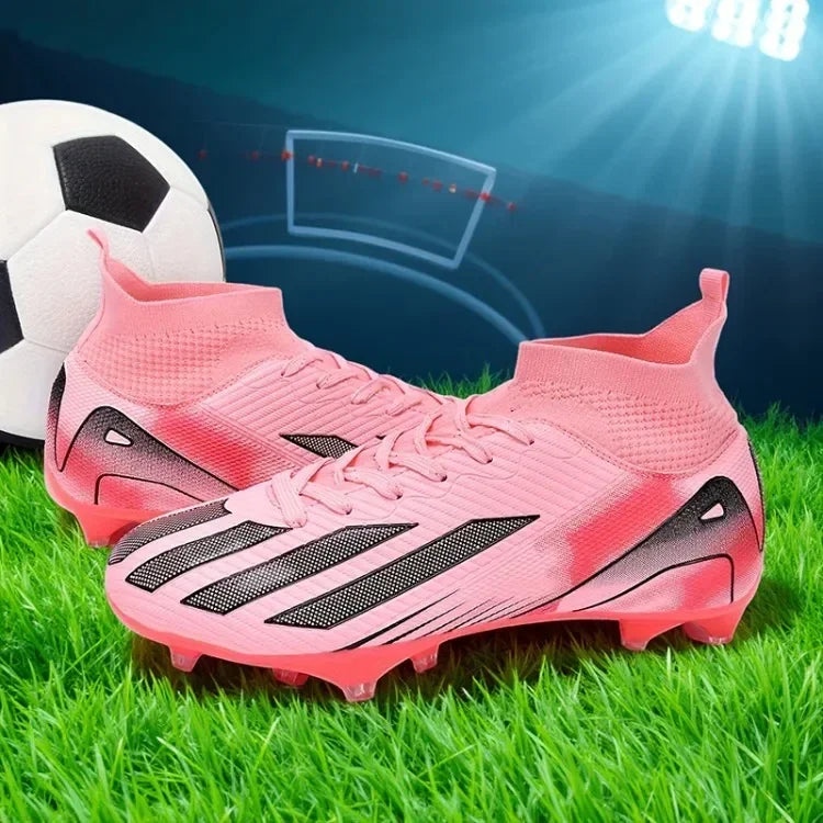 Men New TF Football Boots Sneakers Society Turf Grass Ultralight Male Soccer Shoes Comfortable Ankle Football Shoes Futsal Fast
