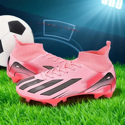 Men New TF Football Boots Sneakers Society Turf Grass Ultralight Male Soccer Shoes Comfortable Ankle Football Shoes Futsal Fast