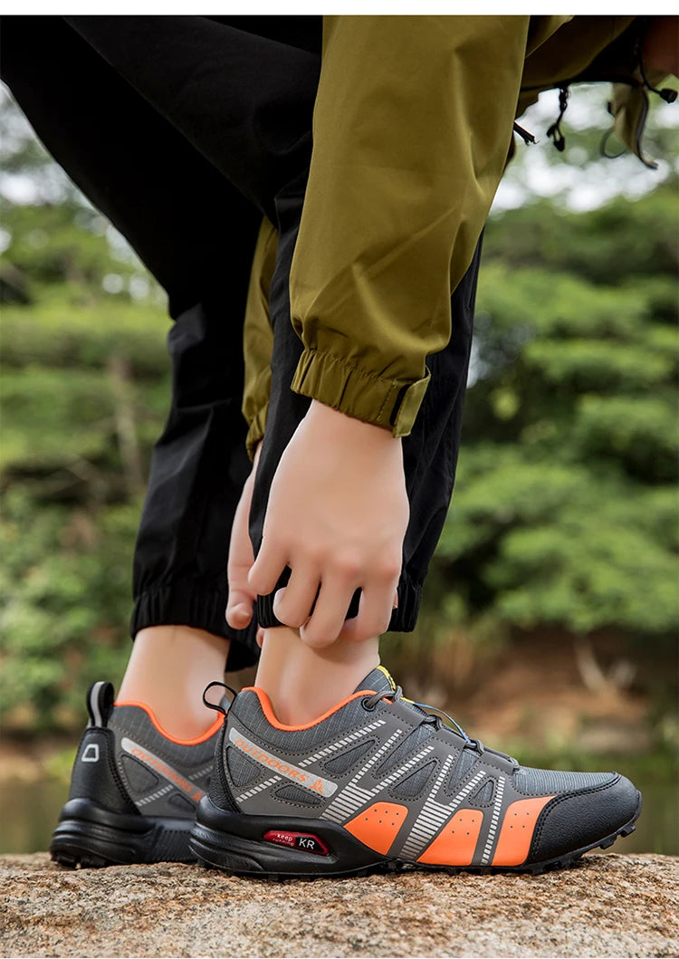 Men's Hiking Shoes Waterproof Non-slip All-terrain Outdoor Sports Shoes Hiking Camping Tactical Training Shoes Bicycle Shoes