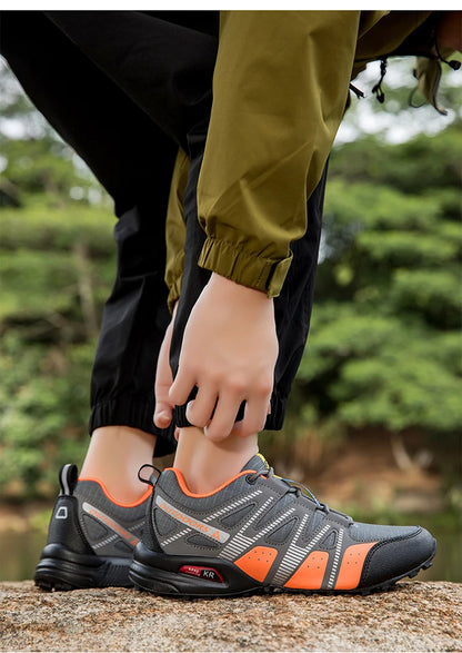 Men's Hiking Shoes Waterproof Non-slip All-terrain Outdoor Sports Shoes Hiking Camping Tactical Training Shoes Bicycle Shoes