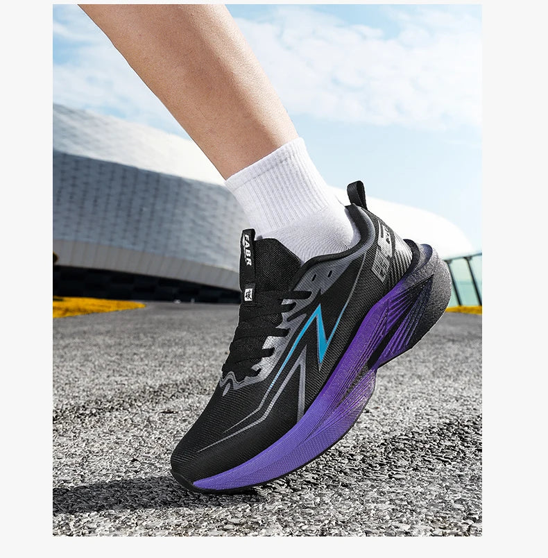 Running Shoes Carbon Board Speciality Marathon Men Sports Reticular Breathable Lightweight Women's Athletic Nonskid Sneakers