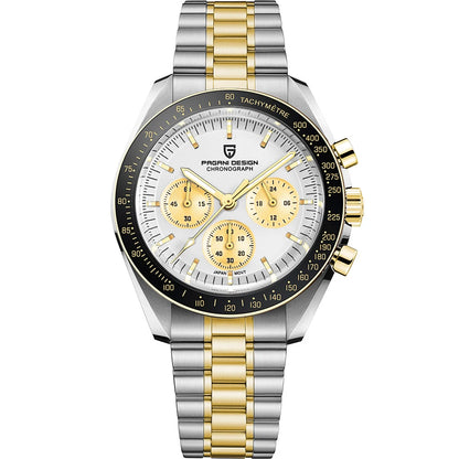 PAGANI DESIGN 2026 New Meteorite pattern dial Luxury Quartz Watch For Men Speed Sport Chronograph AR Sapphire crystal Wristwatch