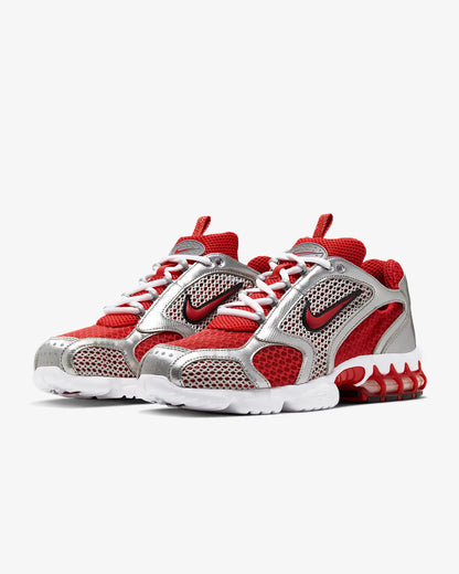 Nike Air Zoom Spiridon Cage 2 Zapatillas casual unisex de caña baja, resistentes, grises y rojas, calzado lifestyle deportivo CJ1288-600