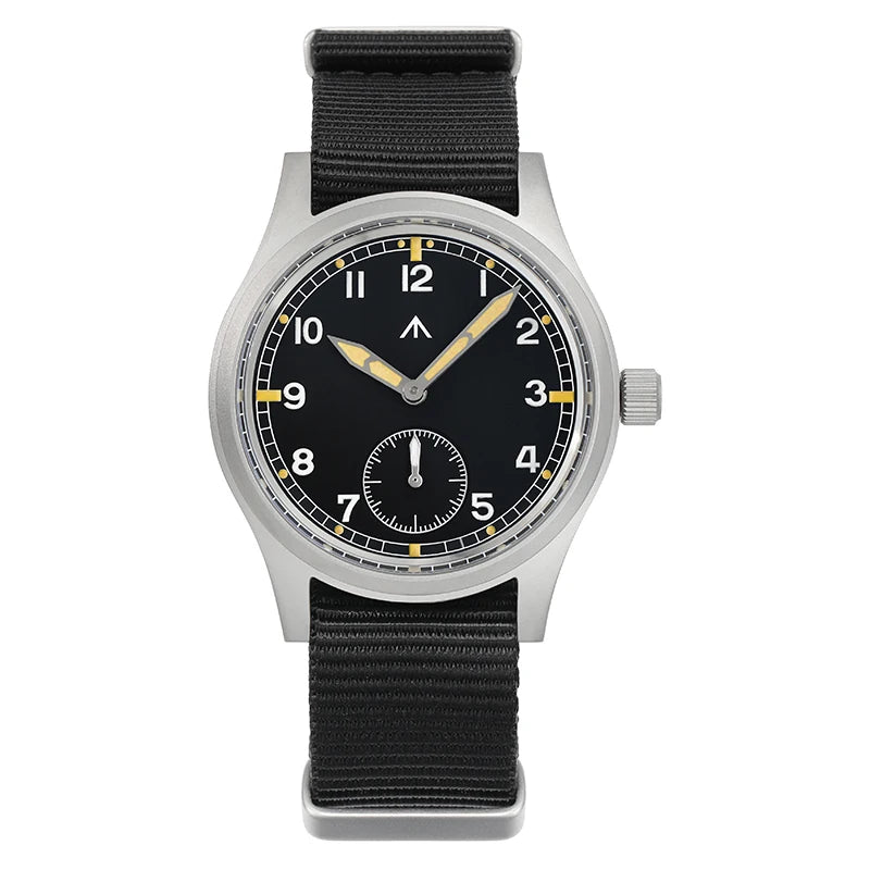 Militado V2 Version Military D12 Watch 36mm AR Sapphire Quartz Movement Watches Waterproof Sub-second Stainless Steel Wristwatch