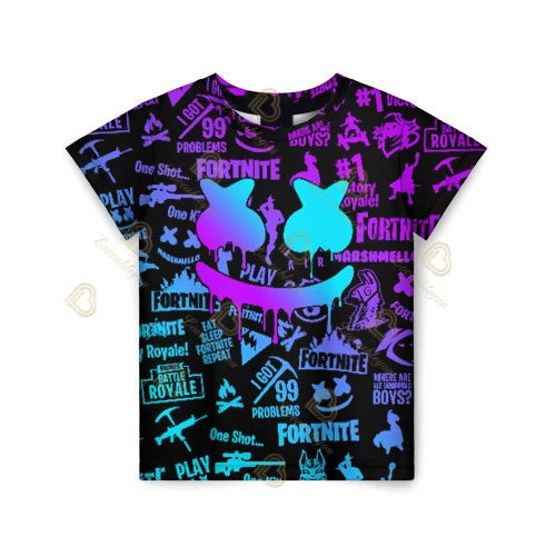 T-shirt Fortnite 2026 para rapaz, verão, anime, gaming, T-shirt para todos, camisola gira, T-shirt básica Battle Gamer, manga curta para homem
