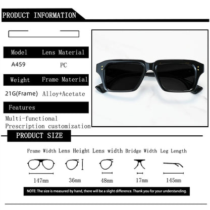 LOERHUNAR Classic Rivet Myopia Sunglasses Men and Women Vintage Outdoor Driving Shades Customize Optical Prescription Sunglasses