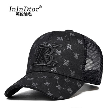 Boné de basebol estilo casal 2025 com estampado e bordado coreano para mulher, para festa ao ar livre, quatro estações, boné masculino