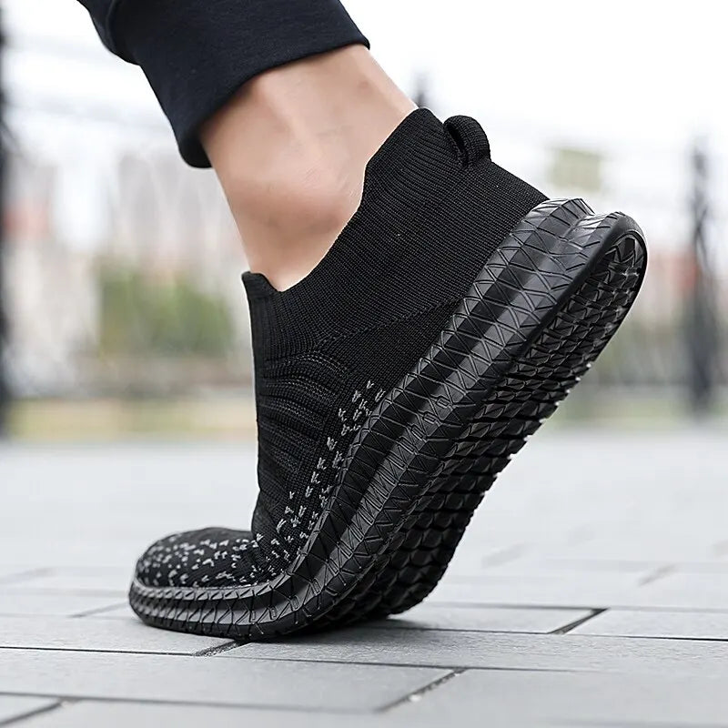 Buty męskie Oddychające męskie trampki Wygodne buty do biegania Tenisowe buty outdoorowe Buty wsuwane do chodzenia Buty do joggingu typu skarpeta
