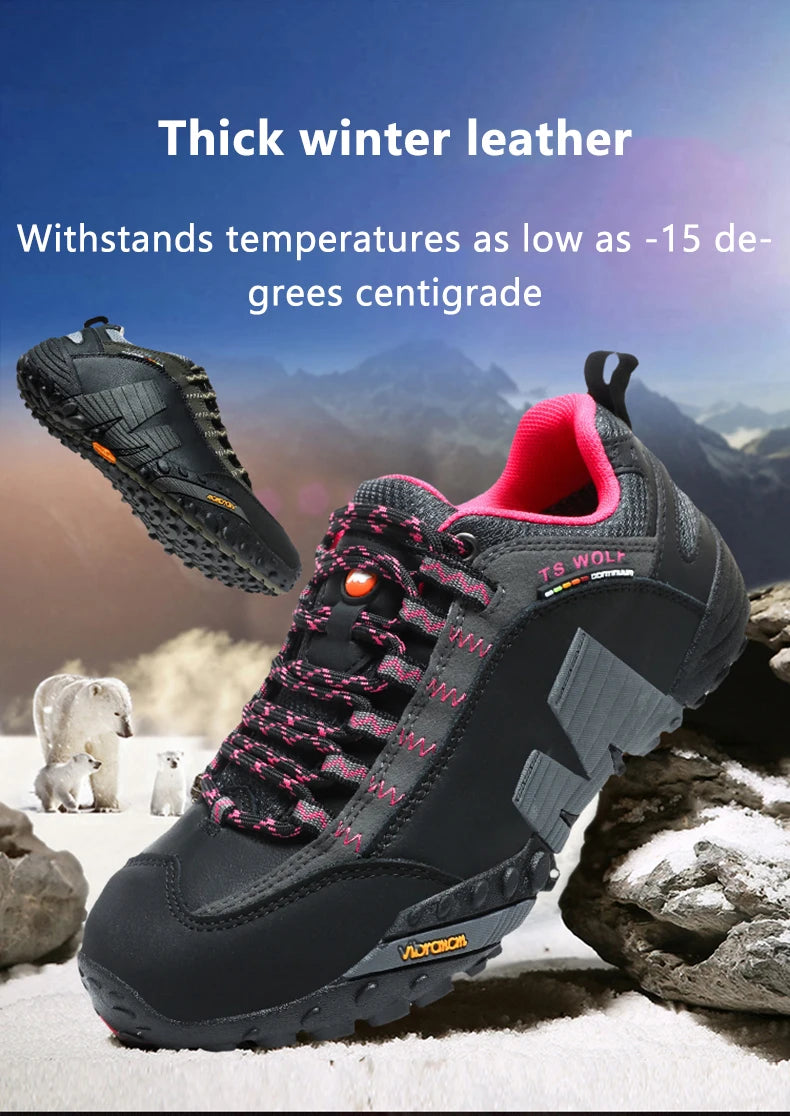 Buty górskie męskie z prawdziwej skóry, sportowe, antypoślizgowe, do wspinaczki i wędrówek, oddychające buty turystyczne