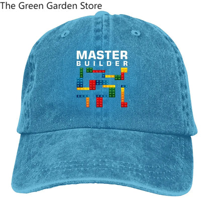 Building Blocks višebojna muška kapa s visokim obodom, Cool Master Builder, personalizirane kape s vizirom za zaštitu od gradnje