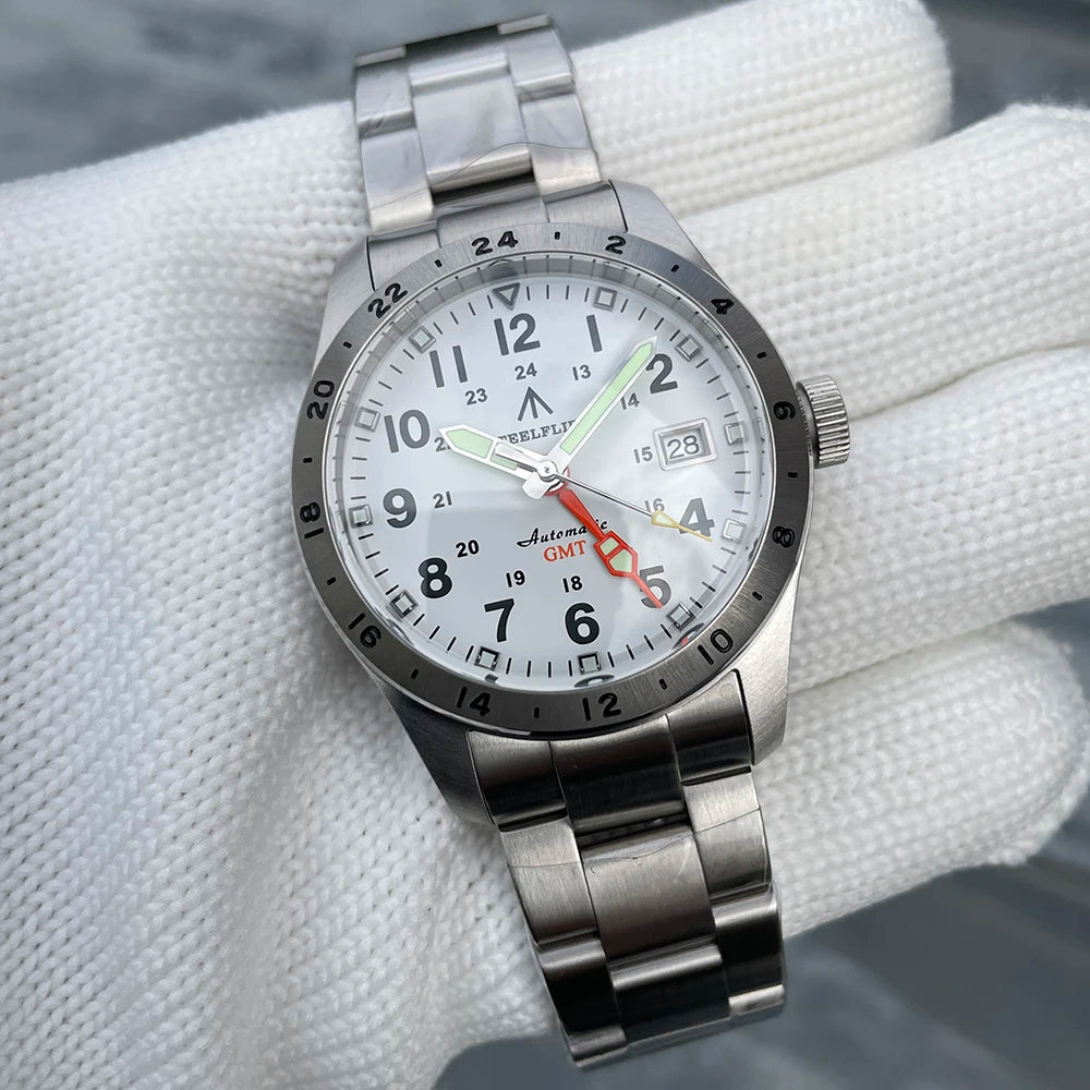 Relógio de pulso mecânico STEELFLIER Official SF792 GMT, movimento NH34, luminescência Super BGW9 C3, resistente à água até 200M, relógio de mergulho de luxo para homem
