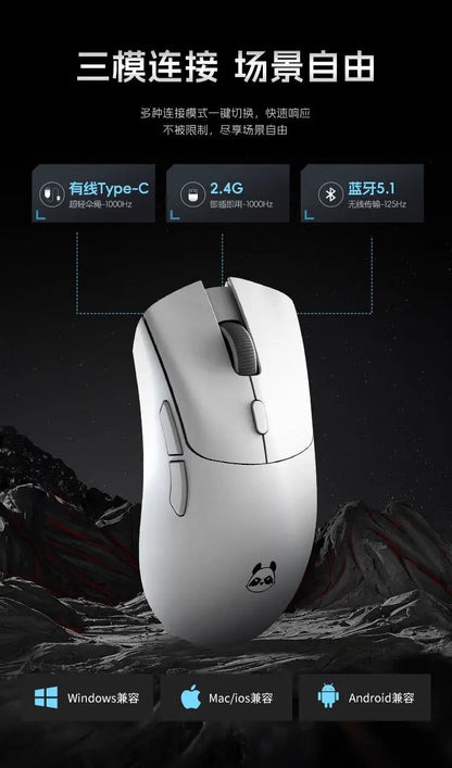 Mysz bezprzewodowa Metaphyuni Metapanda P1 Pro Max PAW3395L o niskim opóźnieniu, lekka ergonomiczna mysz e-sportowa do gier na PC, prezent dla gracza