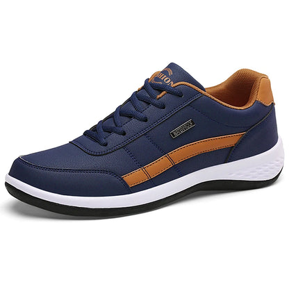 New Men's Four Seasons Waterproof Walking Shoes Casual Men Leather Sports Shoes Non-Slip Camping Shoes Shoes Men's Tennis Shoes