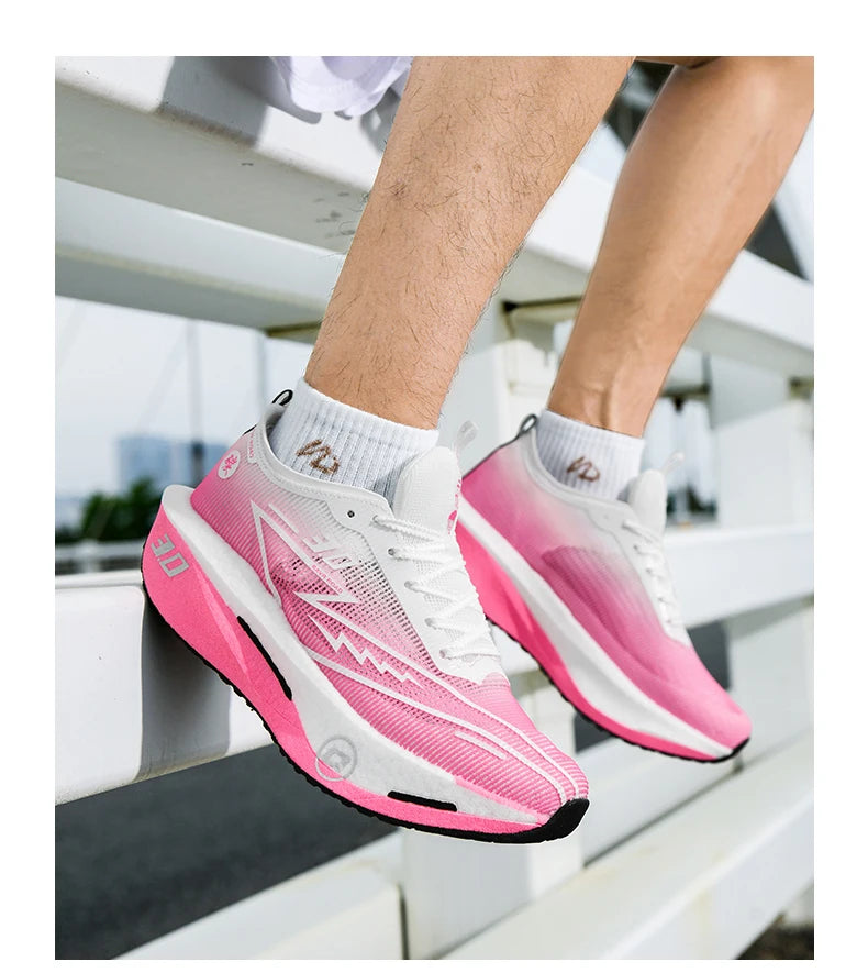 Air Running Shoes Men Sports Marathon Carbon Plate Breathable Lightweight Women Comfortable Athletic Leisure Sneakers Soft Sole